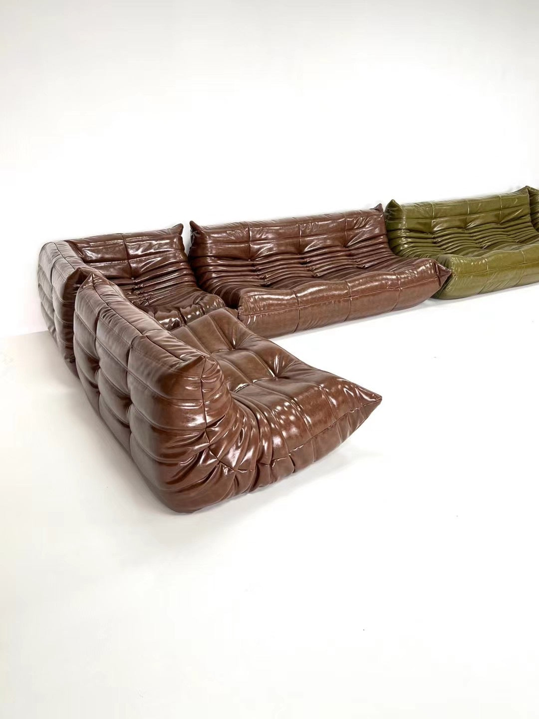 Vintage leather Ducaroy Togo Chair