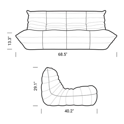 three-seats Ducaroy Chair