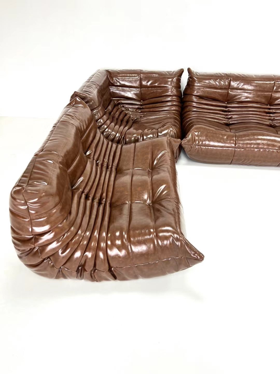 Vintage leather Ducaroy Togo Chair