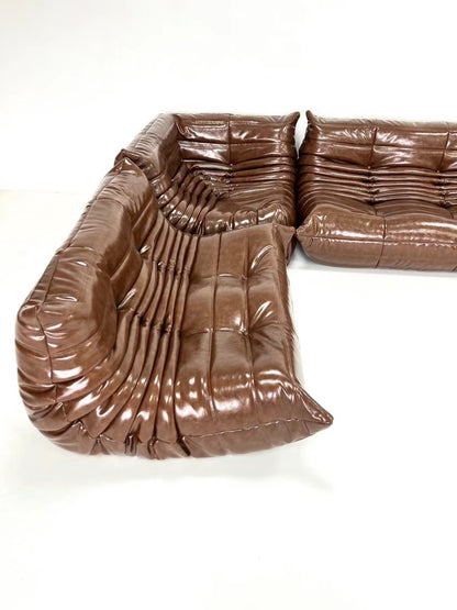 Vintage leather Ducaroy Togo Chair